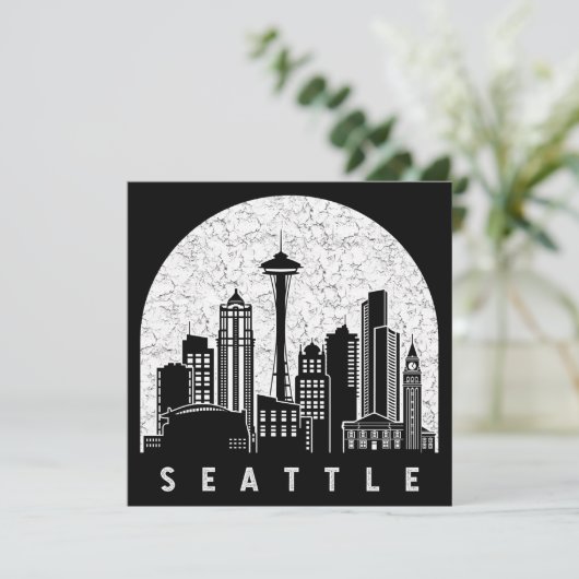 Carte Skyline de Seattle (Debout devant)