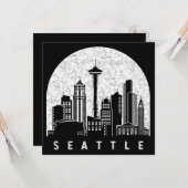 Carte Skyline de Seattle (Devant/Arrière en situation)