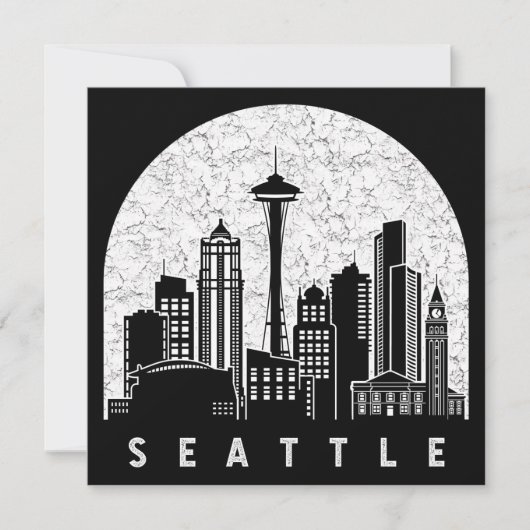 Carte Skyline de Seattle (Devant)