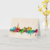 Carte Skyline Dubaï (Fleur jaune)