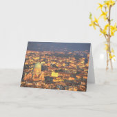 Carte Skyline Florence Italie (Fleur jaune)