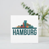 Carte Skyline Hamburg Allemagne (Debout devant)