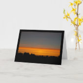 Carte Skyline Silhouette Orange (Fleur jaune)