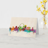 Carte Skyline St Louis Missouri (Fleur jaune)