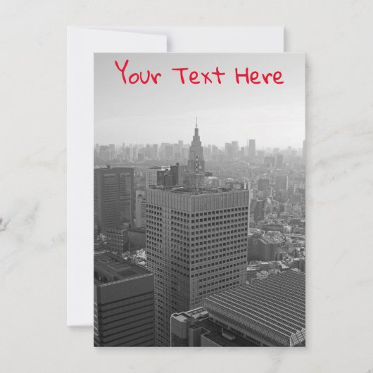 Carte Skyline Tokyo personnalisable (Devant)