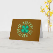 Carte Slainte brown greeting card (Fleur jaune)