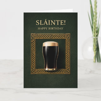Carte Slainte! Modern Celtic Irish Birthday Card for men