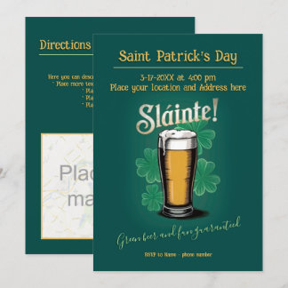 Carte Slàinte ! Saint Patrick's Day Pint of Beer on Gree