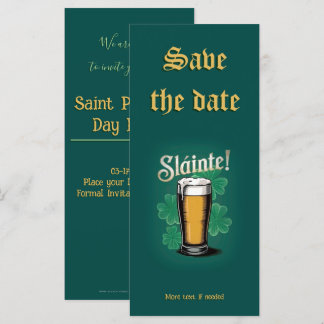 Carte Slàinte ! Saint Patrick's Day Pint of Beer on Gree
