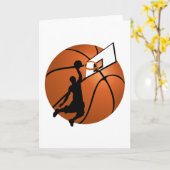 Carte Slam Dunk Basketball (Fleur jaune)