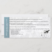 Carte Slate Blue Brésil Mariage Embarquement Pass Invita (Dos)