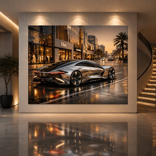 Carte Sleek Concept Supercar Wall Decor
