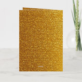 Carte Sleek Gold Parents Photo 50e anniversaire (Dos)