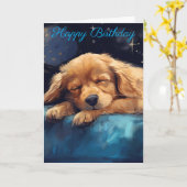 Carte Sleeping Dog (Fleur jaune)