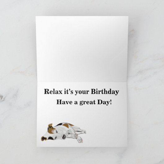 Carte Sleeping Jack Russell Terrier Editable Anniversair (Intérieur)