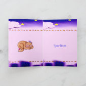 Carte Sleeping Kitty - Pensez à vous (Intérieur)
