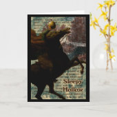 Carte Sleepy Hollow Horseman sans tête (Fleur jaune)