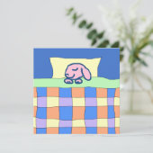 Carte Sleepy Pink Bunny Sweet Dreet (Debout devant)
