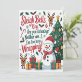 Carte Sleigh Bells Ring Christmas (Debout devant)