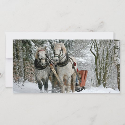 Carte Sleigh Ride in Winter Wonderland (Devant)