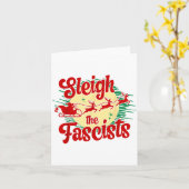 Carte Sleigh The Fascists Funny Litical Christmas Human  (Fleur jaune)