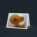 Carte Sliced Loquat Fruit<br><div class="desc">Sliced Loquat Fruit Greeting Card. You can easily customize this product for free if you would like to add wording or change the color of the background.</div>