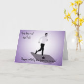 Carte Slim Boy Runner Anniversaire (Fleur jaune)