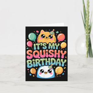 Carte Slime Anniversaire Mou Squish Squad Mignons Squish