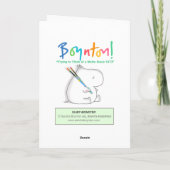 Carte SLIMY MONSTER anniversaire Boynton (Dos)