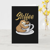 Carte Sloffee Funny Sloth Coffee Mug (Fleur jaune)