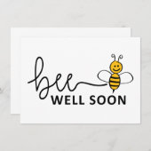 Carte Slogan Bee well. Bonne chance! (Devant / Derrière)