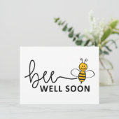 Carte Slogan Bee well. Bonne chance! (Debout devant)