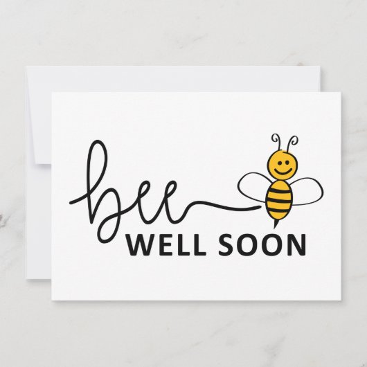 Carte Slogan Bee well. Bonne chance! (Devant)