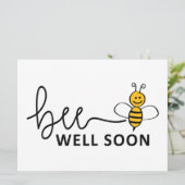 Carte Slogan Bee well. Bonne chance! (Debout devant)