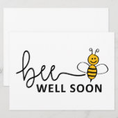 Carte Slogan Bee well. Bonne chance! (Devant / Derrière)