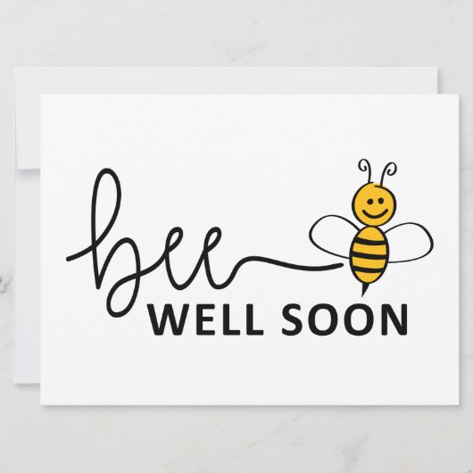 Carte Slogan Bee well. Bonne chance! (Devant)