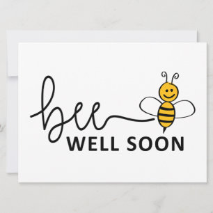 Carte Slogan Bee well. Bonne chance!