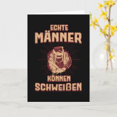 Carte Slogan de travail de soudage de soudeur (Fleur jaune)