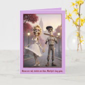 Carte Slogan drôle pour la Saint-Valentin (Fleur jaune)