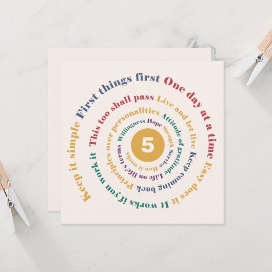 Carte Slogan Spiral (Devant/Arrière en situation)