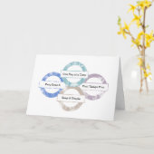 Carte Slogans de récupération colorés (Fleur jaune)