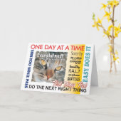 Carte slogans de récupération en 12 étapes (Fleur jaune)