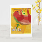 Carte Sloth ! (Fleur jaune)