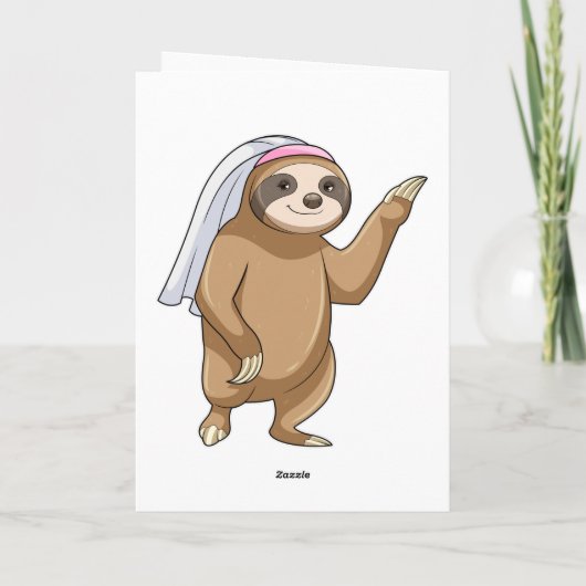 Carte Sloth as Bride with Veil (Dos)