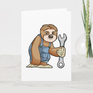 Carte Sloth as Craftsman with Wrench