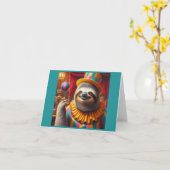 Carte Sloth Clown (Fleur jaune)