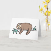 Carte Sloth Dit Relax (Fleur jaune)