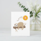 Carte Sloth Dormir sur Musique Vinyl Record Soleil (Debout devant)