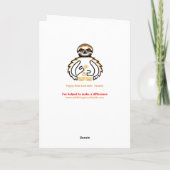 Carte SLOTH Graphique - Animaux sauvages - Nature (Dos)