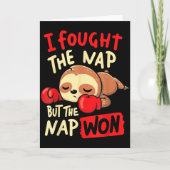 Carte Sloth I Fought The Nap But The Nap Won (Devant)